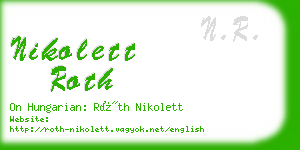 nikolett roth business card